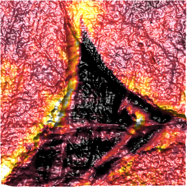 纳米级属性地图nanothermal SThM卡宾纤维嵌入在环氧树脂的形象。