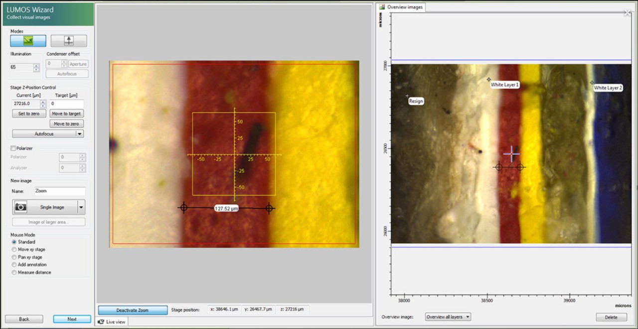 OPUS软件截图:视觉样本检查，获取单个和组合的视觉概况。