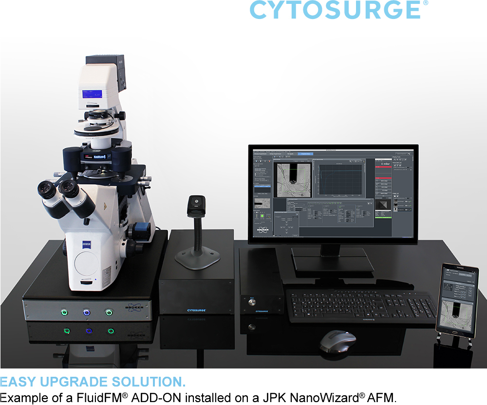 来自Cytosurge的FluidFM®插件安装在JPK NanoWizard AFM上