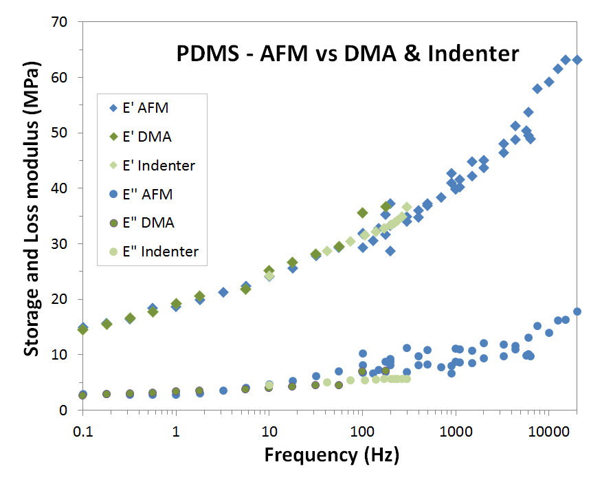 PDMS存储和损耗模量
