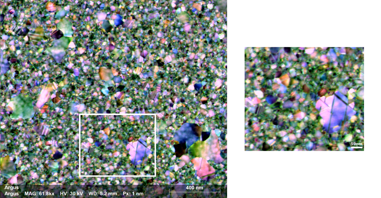 读取2.8 m像素DF-like图像(左)和放大视图
