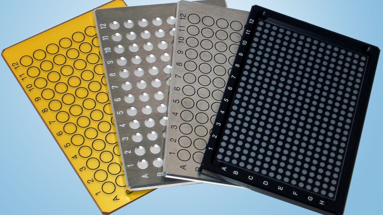 Hts-xt中可以使用不同类型的可重复使用，易于清洁的微孔板。